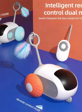 Smart Cat Toy Car Interactive Cat Toy Ball Automatic Rolling Remote Control Toy Car Indoor Cat Accessories Pet Kitten Supplies