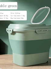 23L Airtight Food Storage Container for Pet Food Dry Cat Food Box Bag Moisture Proof Seal, Measuring Cup Kitten Litter Products