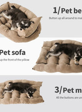 Warm Dog Sofa Bed Winter Pet Dog Cat Bed Sleeping House Kennel Mat Cat Puppy Mattress Pet House Cushion for Small Large Dogs