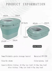 23L Airtight Food Storage Container for Pet Food Dry Cat Food Box Bag Moisture Proof Seal, Measuring Cup Kitten Litter Products