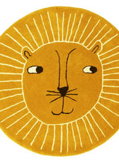 Cartoon round Carpet Owl Panda Rainbow Printed Nordic Thickened Anti-Fall Mat Bedroom Bedside Children Game Crawling Mat