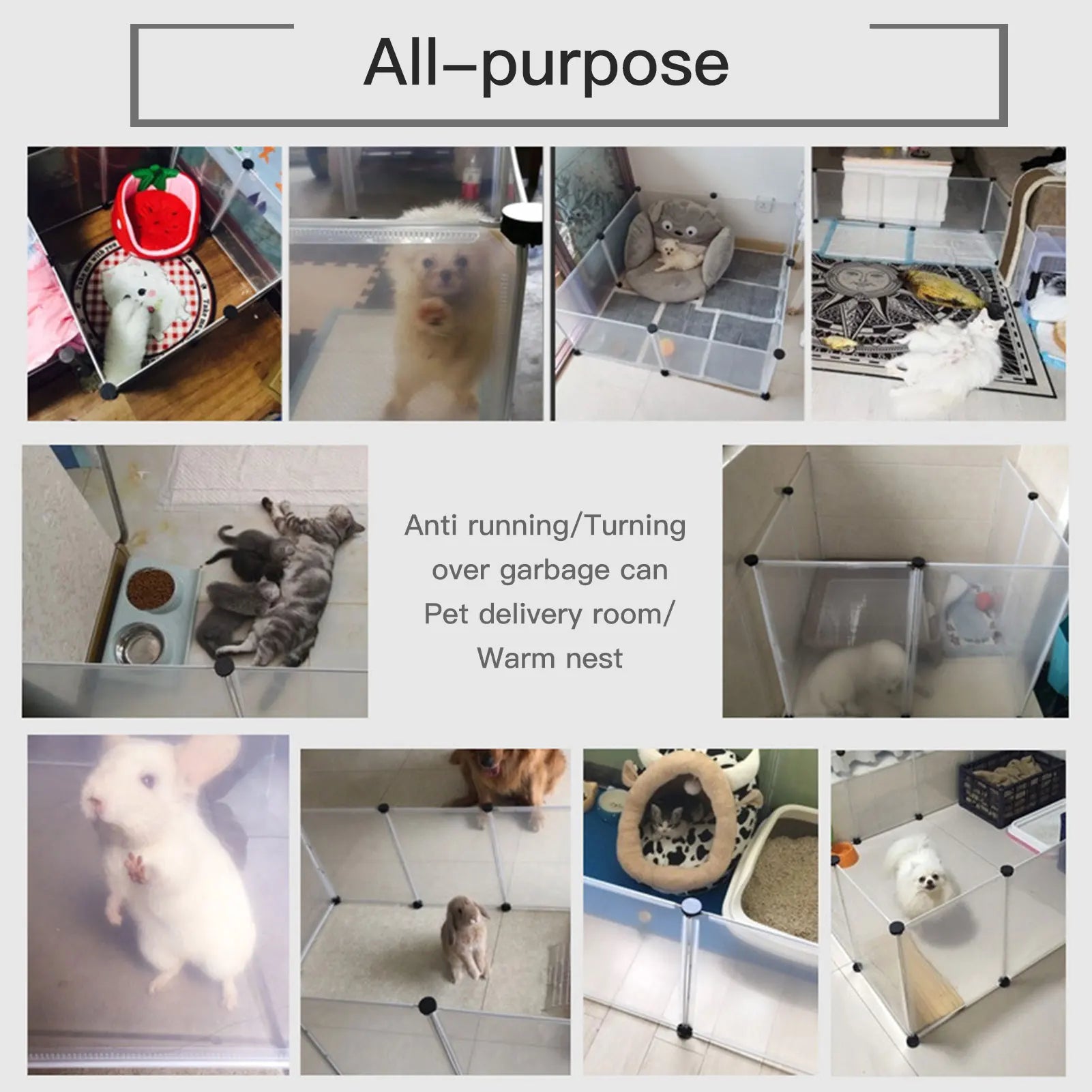 Foldable Pet Playpen Dog Fence Puppy Kennel House Exercise Training Puppy Kitten Space Dogs Supplies Rabbits Guinea Pig Cage