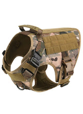 Metal Buckle Tactical Dog Harness MOLLE Pet Train Vest German Shepherd Leash Hound Golden Retriever Labrador Saint Bernard Husky