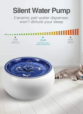 1.5L Electric Ceramic Water Fountain for Cats and Dogs, Automatic Cat Water Dispenser, Pet Bowl