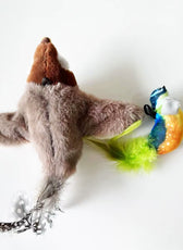 Simulated Bird Cat Toy Interactive Toys Dog Rechargeable Chirping Flapping Bird(No Flying) Catnip Touch Activated Plush Toy Pet