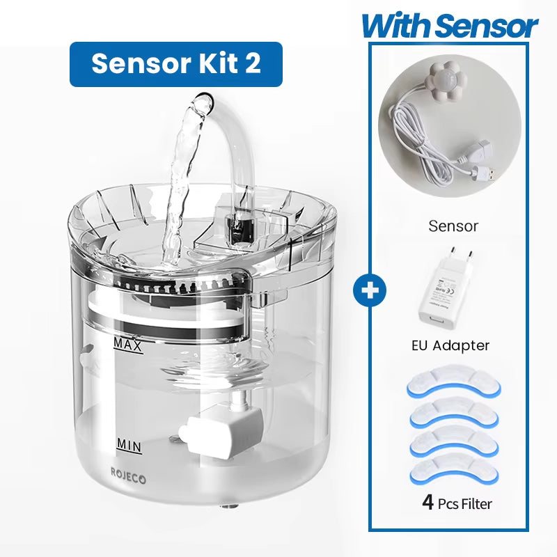 Cat Water Fountain Automatic Pet Water Dispenser Pet Smart Drinker for Cats Auto Sensor Cat Drinking Fountain Accessories