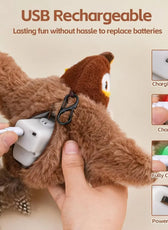 Simulated Bird Cat Toy Interactive Toys Dog Rechargeable Chirping Flapping Bird(No Flying) Catnip Touch Activated Plush Toy Pet
