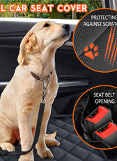 Dog Car Seat Cover, Back Seat Cover for Dogs Pet Car Seat Protector Waterproof Bench Car Seat Cover, Non-Slip Reat Seat Cover Fits Middle Armrest for Most Cars Trucks Suvs - Black