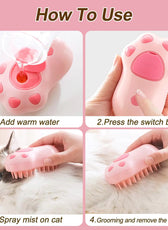 3 in 1 Pet Brush Cat Steam Brush Comb Dog Brush Electric Spray Cat Hair Brushes Massage Pet Grooming Hair Removal Combs