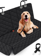 Dog Car Seat Cover, Back Seat Cover for Dogs Pet Car Seat Protector Waterproof Bench Car Seat Cover, Non-Slip Reat Seat Cover Fits Middle Armrest for Most Cars Trucks Suvs - Black