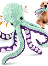 Pet Plush Toy Cat Dog Voice Octopus Shell Puzzle Toy Bite Resistant Interactive Pet Dog Teeth Cleaning Chew Toy Pet Supplies