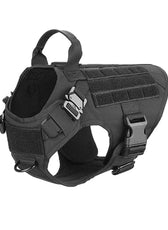 Metal Buckle Tactical Dog Harness MOLLE Pet Train Vest German Shepherd Leash Hound Golden Retriever Labrador Saint Bernard Husky