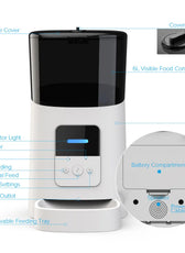 6L Large Capacity Intelligent Wifi Automatic Pet Feeder for Pet Cats Dogs Smart Food Dispenser APP Timer Pet Feeding Bowl