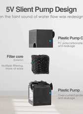 1.5L Electric Ceramic Water Fountain for Cats and Dogs, Automatic Cat Water Dispenser, Pet Bowl