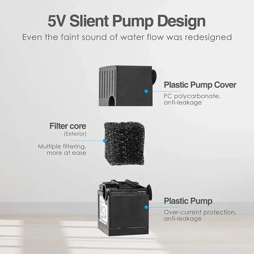 1.5L Electric Ceramic Water Fountain for Cats and Dogs, Automatic Cat Water Dispenser, Pet Bowl
