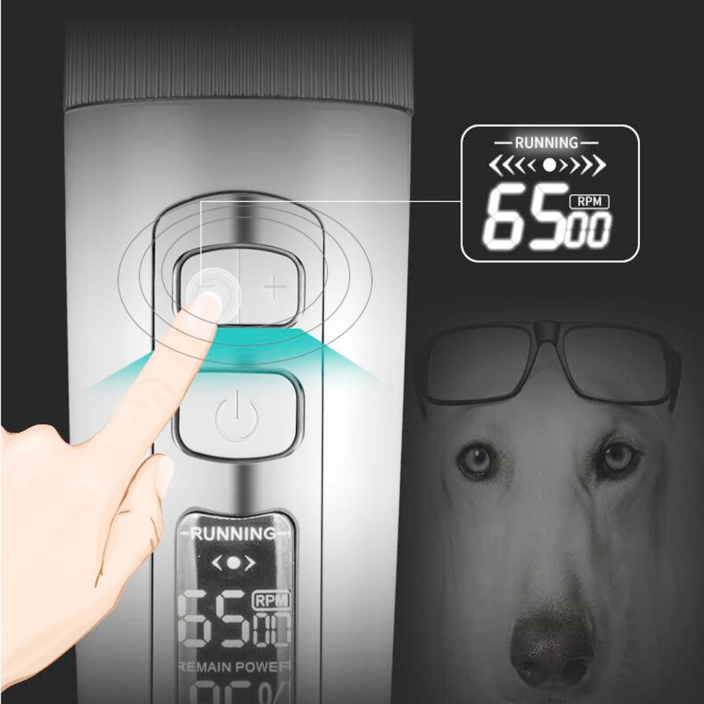 Baorun P9 Dog Hair Trimmer Electrical Pet Professional Grooming Machine Rechargeable Shaver Hair Cutter Cat Haircut Clipper