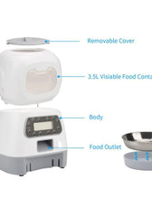 Automatic Cat Feeder 3.5L Dog Dry Food Dispenser Bowl 2L Pet Dogs Water Fountain Drinking Feeding for Pet Smart Tuya WIFI Feeder
