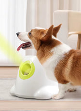 Dog Pet Toys Tennis Launcher Automatic Throwing Machine Pet Ball Throw Device 3/6/9M Section Emission with 3 Balls Dog Training