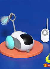 Smart Cat Toy Car Interactive Cat Toy Ball Automatic Rolling Remote Control Toy Car Indoor Cat Accessories Pet Kitten Supplies