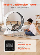 VEVOR Cat Exercise Wheel with Pedometer 40.8