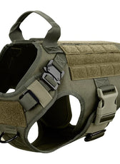 Metal Buckle Tactical Dog Harness MOLLE Pet Train Vest German Shepherd Leash Hound Golden Retriever Labrador Saint Bernard Husky