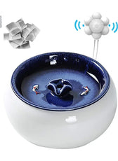 1.5L Electric Ceramic Water Fountain for Cats and Dogs, Automatic Cat Water Dispenser, Pet Bowl