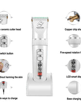 Baorun P9 Dog Hair Trimmer Electrical Pet Professional Grooming Machine Rechargeable Shaver Hair Cutter Cat Haircut Clipper